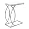 Monarch Specialties Accent Table - Glossy White With Chrome Metal I 3184 - alternate 1